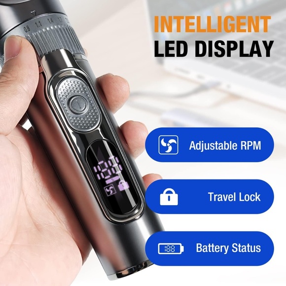 SUPRENT Cordless Rechargeable Hair Clippers Waterproof Ceramic Titanium #FB8 - Picture 12 of 14